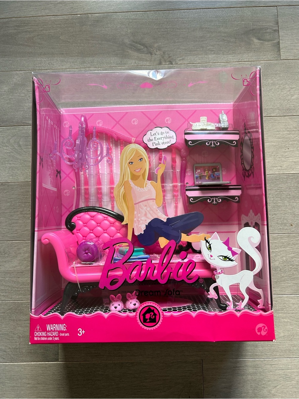 2008 Color Your World Pink Dream Sofa Barbie Doll Play Set